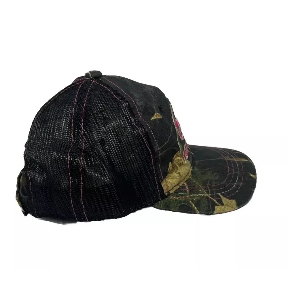 Women's Realtree Cap Pink Embroidered Logo Green &‎ Pink Camo Strapback